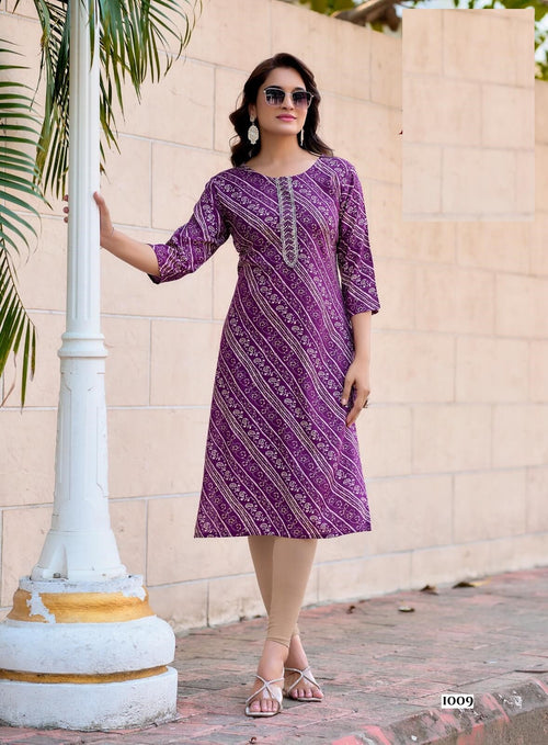 Casual Wear Mal Cotton Summer Kurti 1001