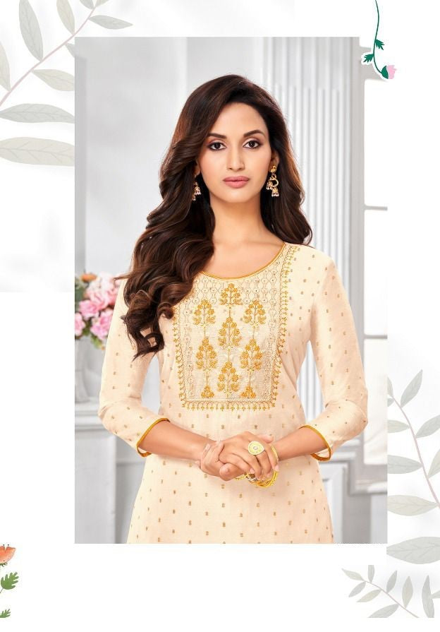 White Modal Silk All Over Butti Kurti 40005