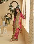 Pure Crepe Silk Digital Print Embellished Mirror Work Co-ord Set 10085