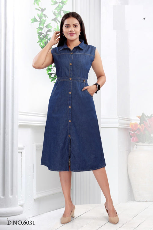 Chic Look Straight Fit Denim Kurti 6031
