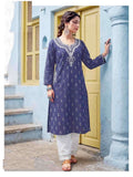 Casual Wear Cotton Denim Wear Kurta Pant Sets 01