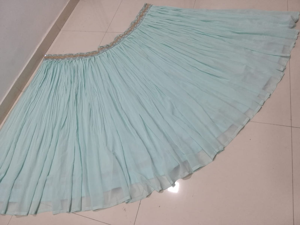 Heavy Georgette Turquoise Wedding Lehenga E-005