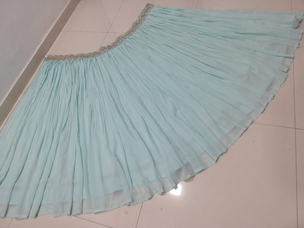 Heavy Georgette Turquoise Wedding Lehenga E-005