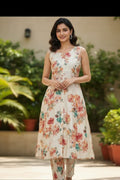 Summer Collection Muslin Floral Print Casual Wear Kurta Set 1311