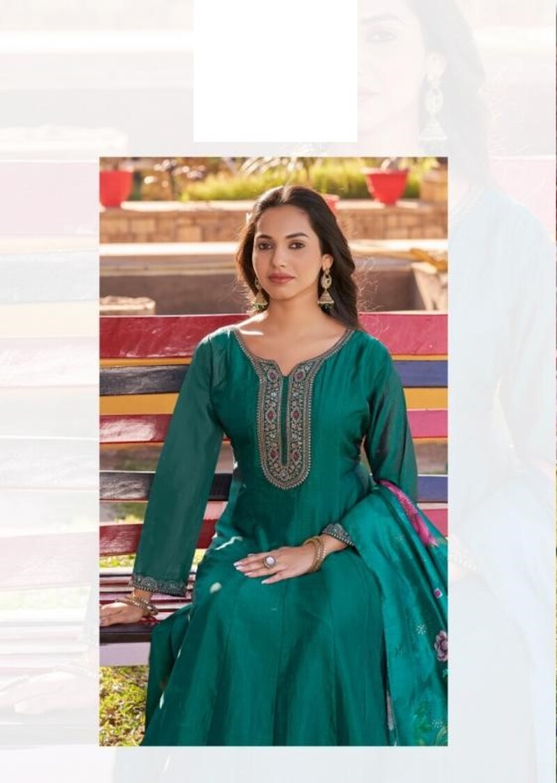 Fabulous Floor Length Silk Anarkali Gown For Wedding 3001
