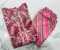 Pink Pure Cotton Kurti & Pant Set 1214