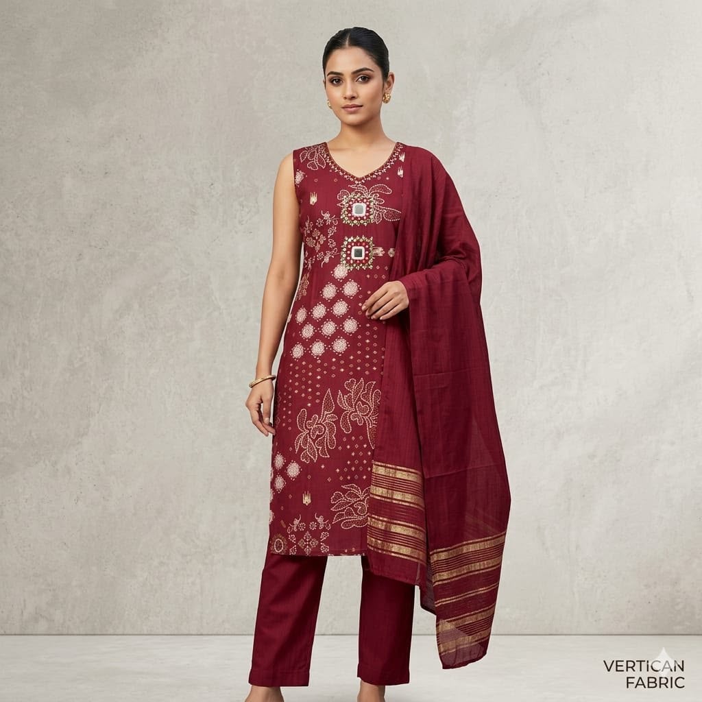Vertican Silk Mirror Work Patola Print Festive Wear Suit 1011