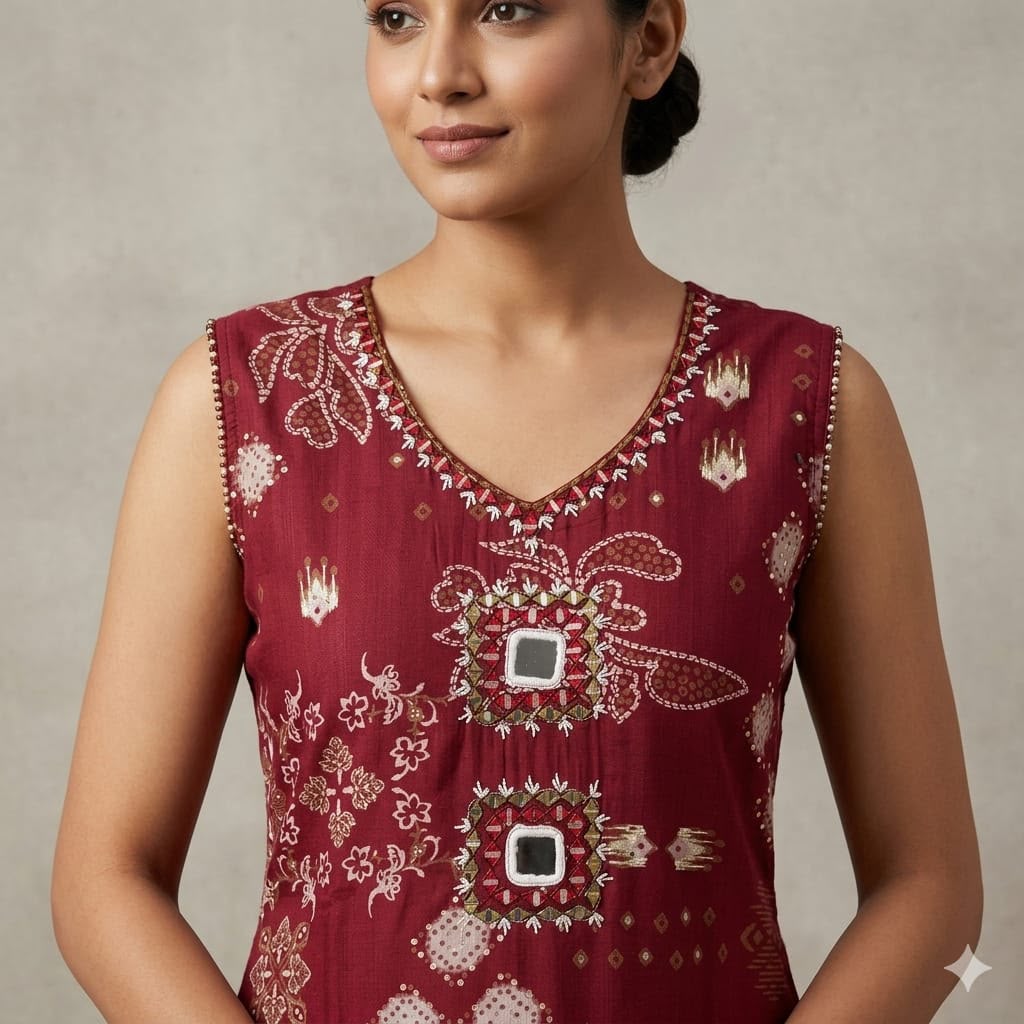 Vertican Silk Mirror Work Patola Print Festive Wear Suit 1011