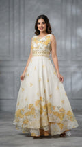Georgette Silk Hand Work A-Line Flair Gown 1013