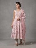Floral Silk Anarkali For Festivals 1015