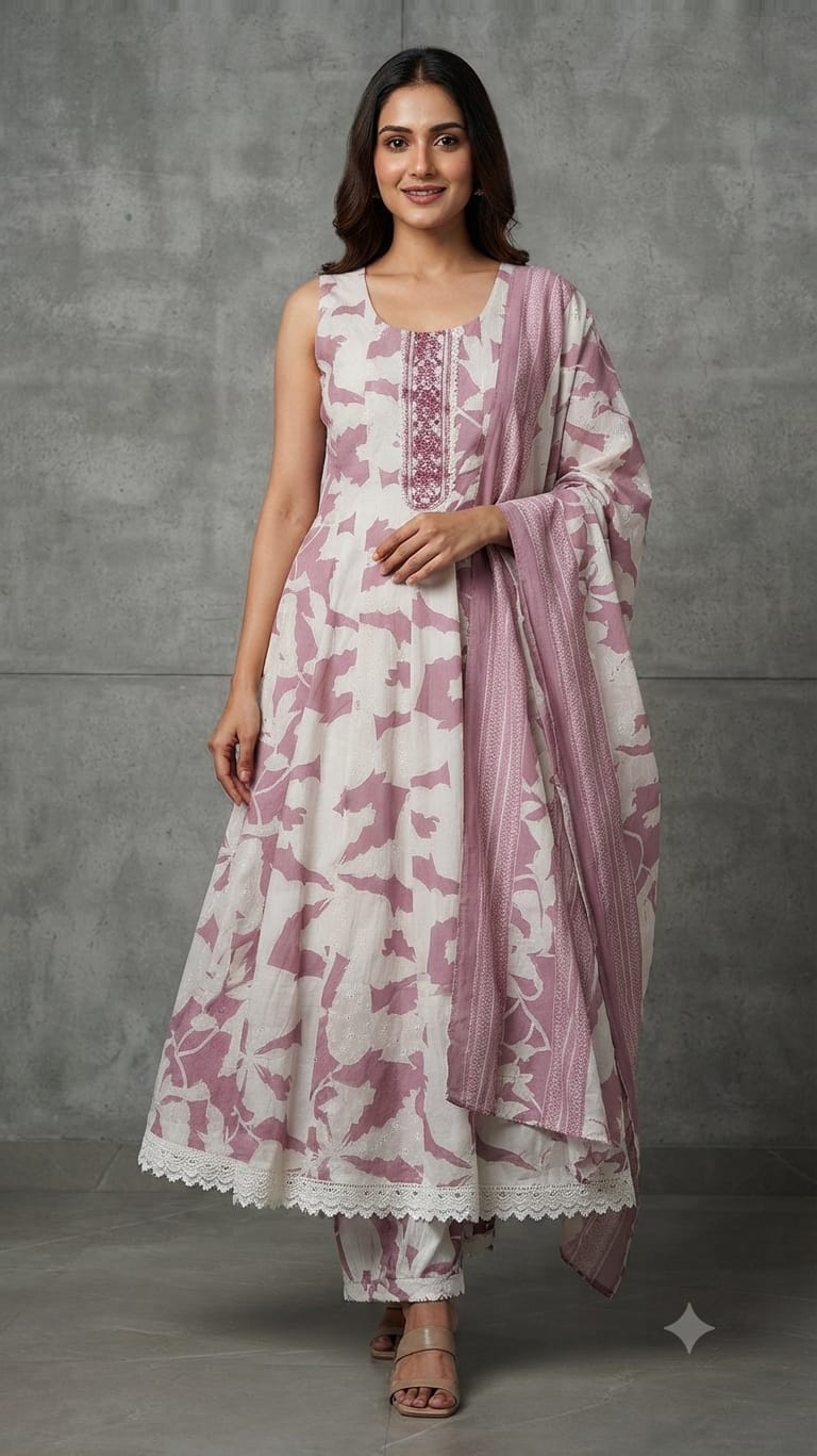 Festive Wear Silk Anarkali Suit 1017