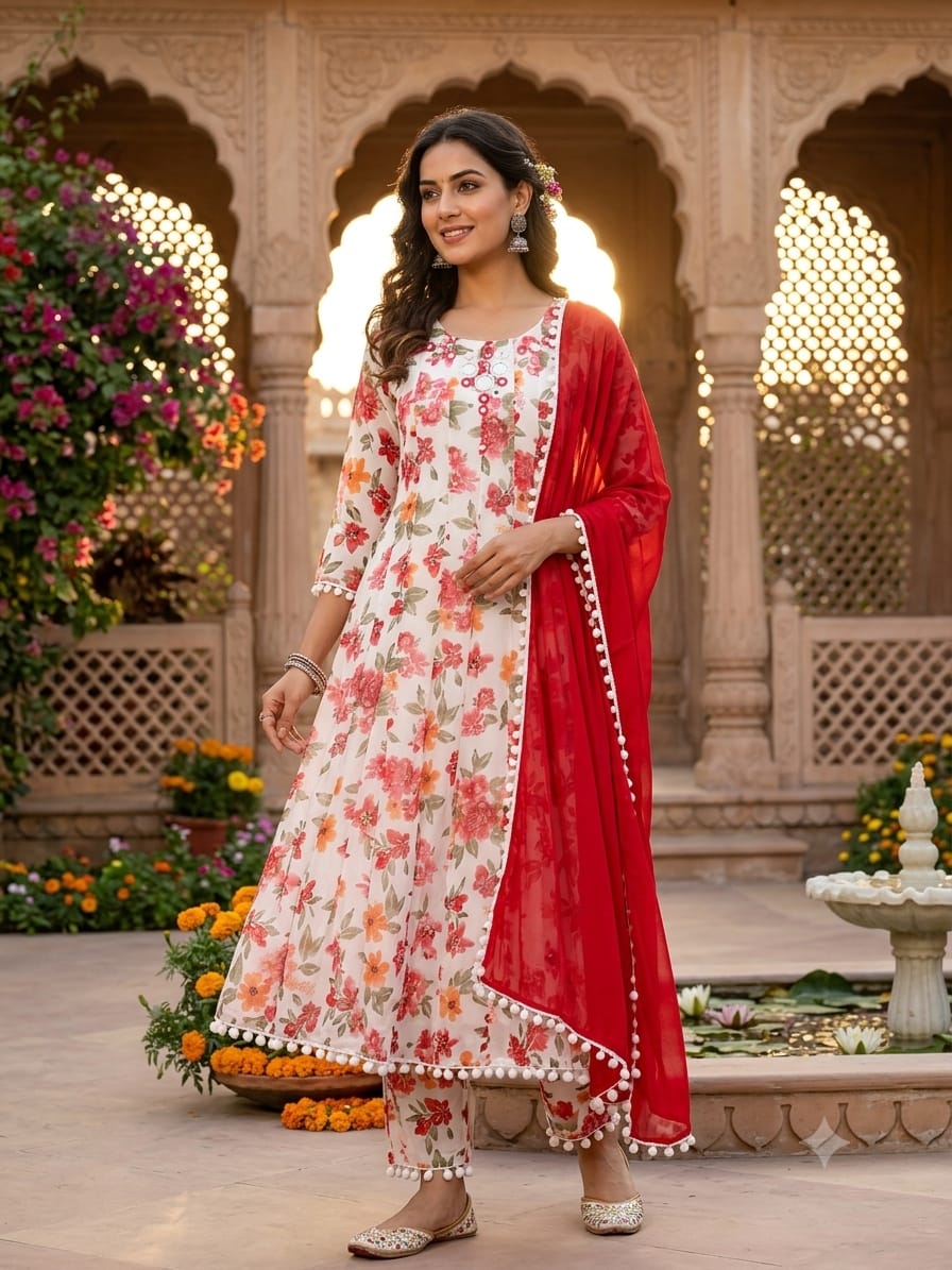 Georgette Festive Look Anarkali Suit 1019