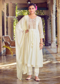 Pure White Georgette Chikankari Work Premium Full Stitch Suit 5062
