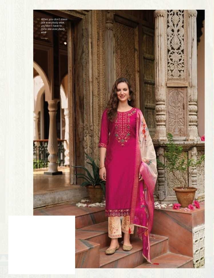 Red Soft Silk Hand Work Top & Banarasi Bottom With Silk Dupatta Suit 23204