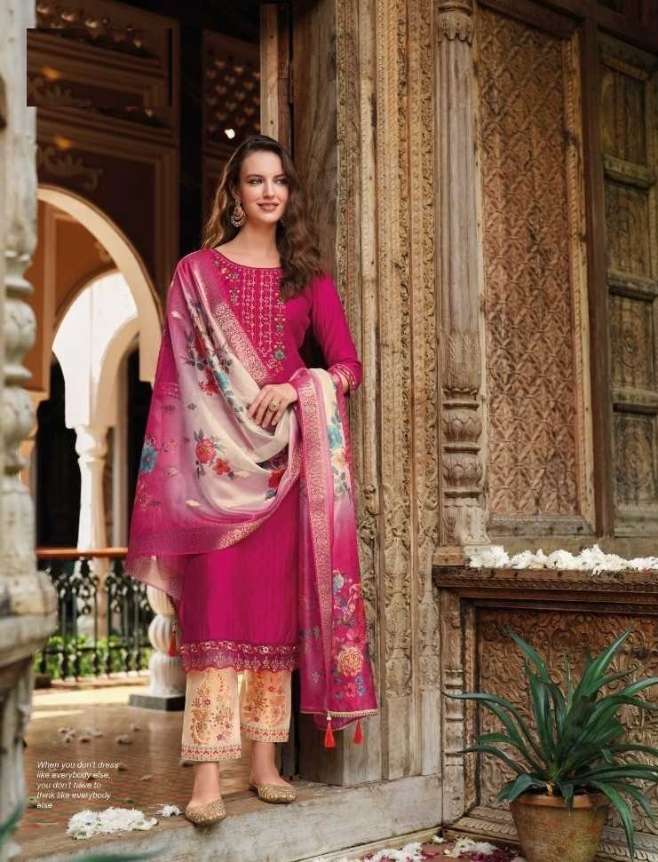 Red Soft Silk Hand Work Top & Banarasi Bottom With Silk Dupatta Suit 23204