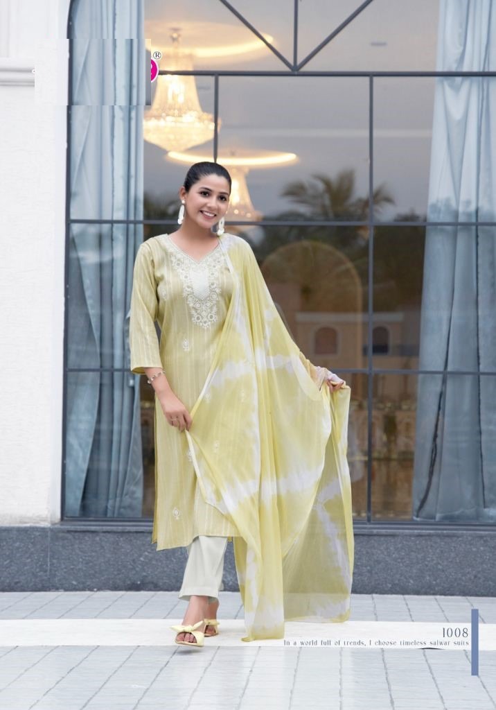 Casual Wear Lucknowi Work Kurta Set With Dupatta 1001