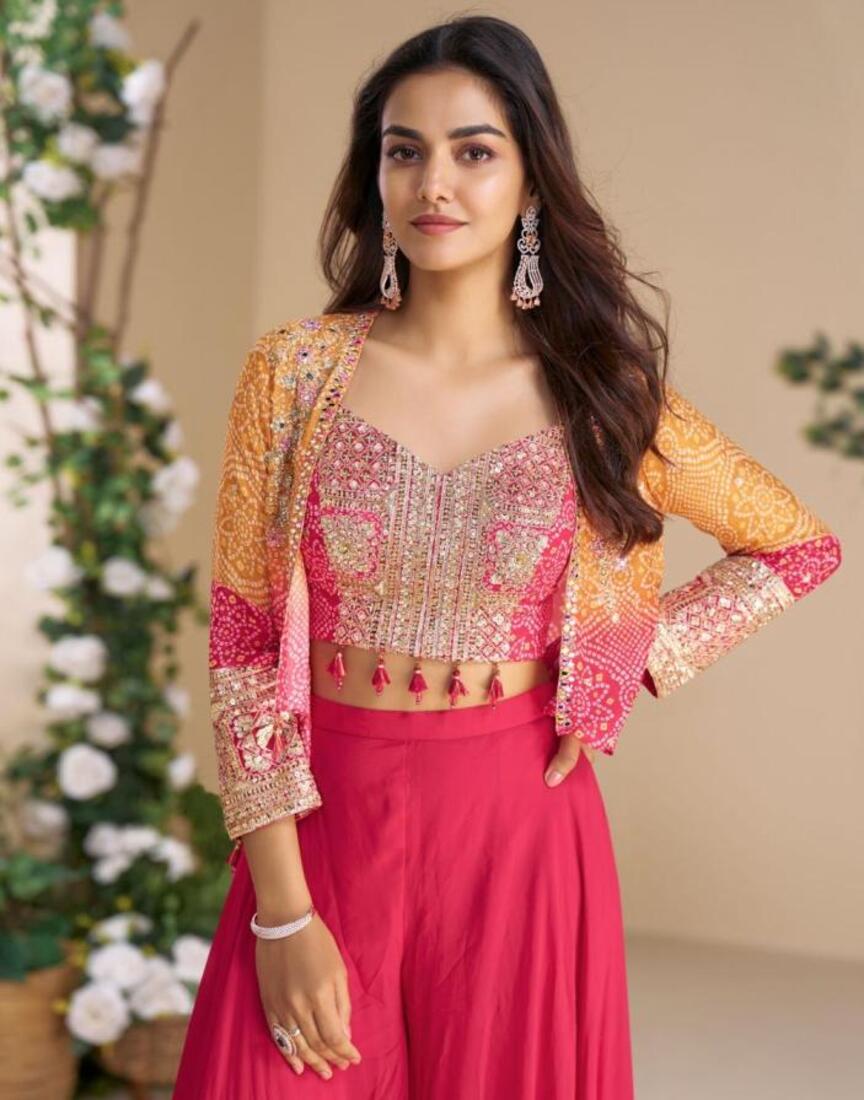 Chinon Silk Wedding & Ceremonial Indo-Western Collection 10045