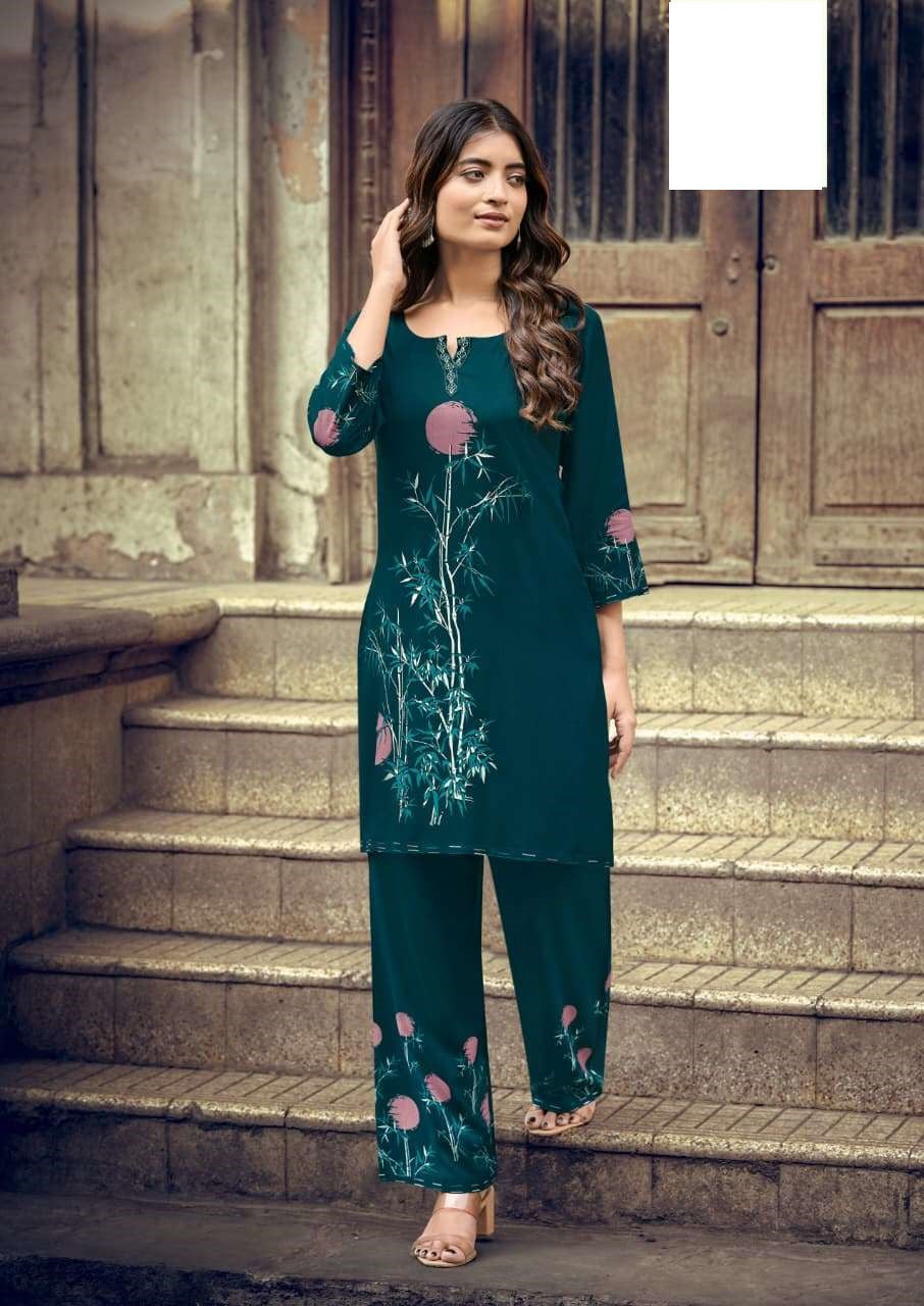 Premium Rayon Summer Wear Co-ord Set 1001