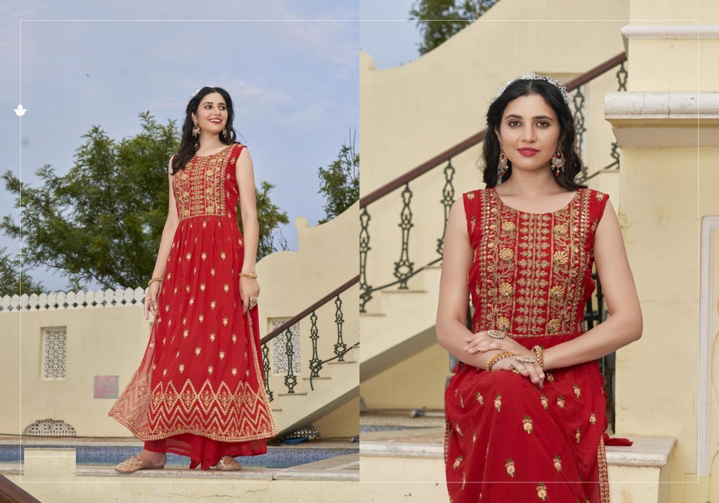 Pure Georgette Kurti Palazzo Set 1002