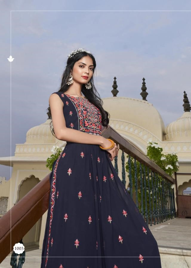 Festival look Pure Georgette Kurti Palazzo Set 1003