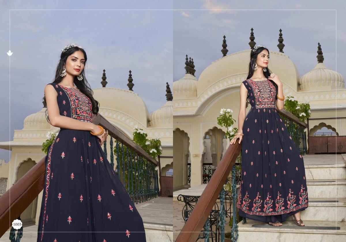 Festival look Pure Georgette Kurti Palazzo Set 1003