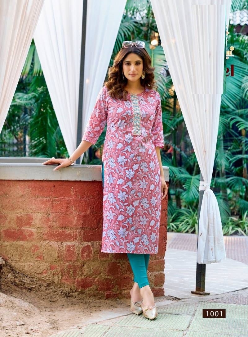 Straight Fit Printed Summer Wear Kurti 1001