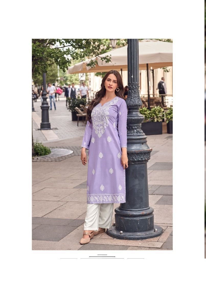 Stylish Lucknowi Kurta Set For Office And Casual Wear 1142