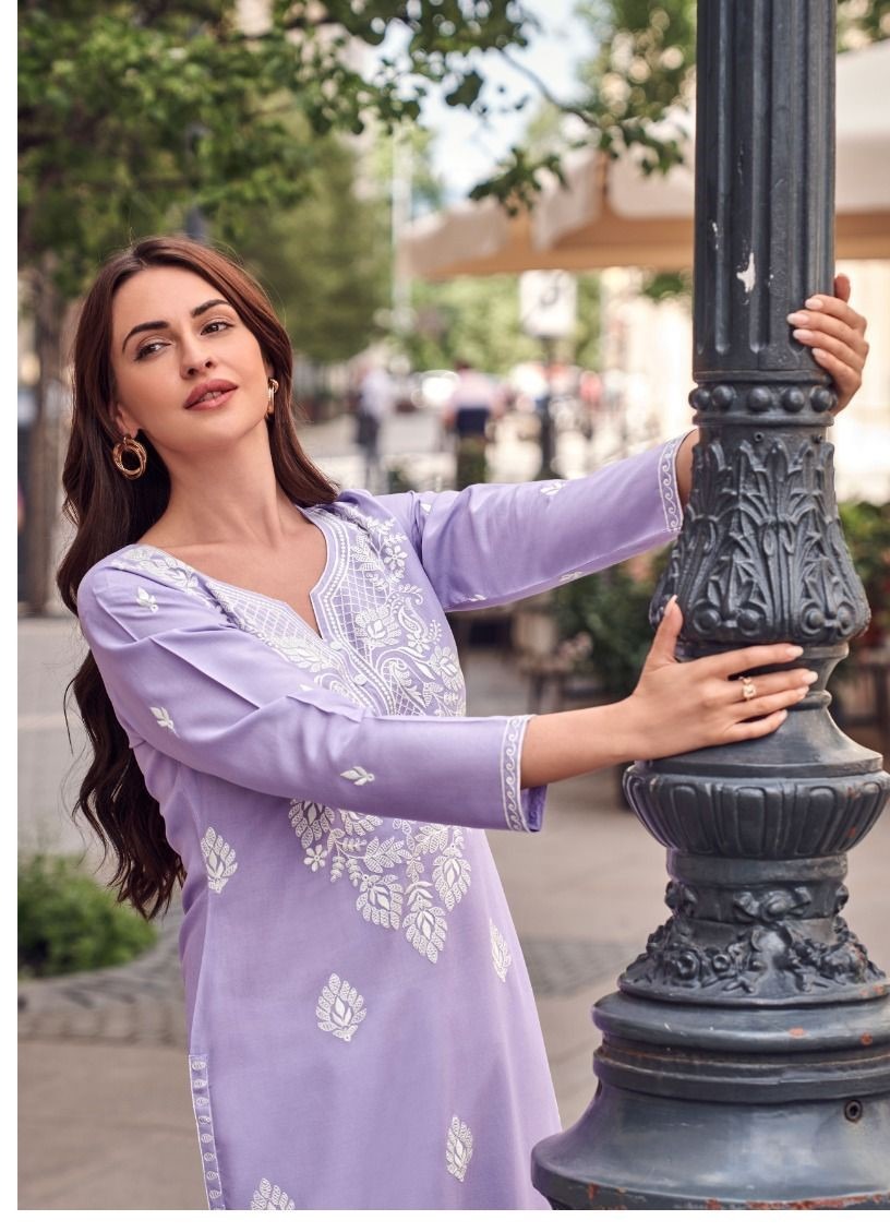 Stylish Lucknowi Kurta Set For Office And Casual Wear 1142