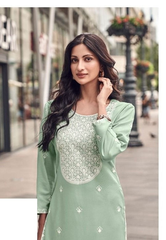 Stylish Lucknowi Kurta Set For Office And Casual Wear 1142