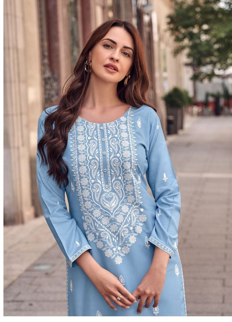 Stylish Lucknowi Kurta Set For Office And Casual Wear 1142