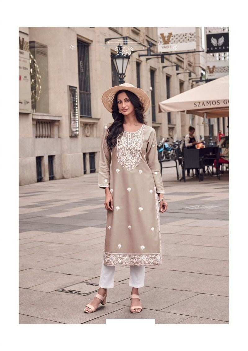 Stylish Lucknowi Kurta Set For Office And Casual Wear 1142