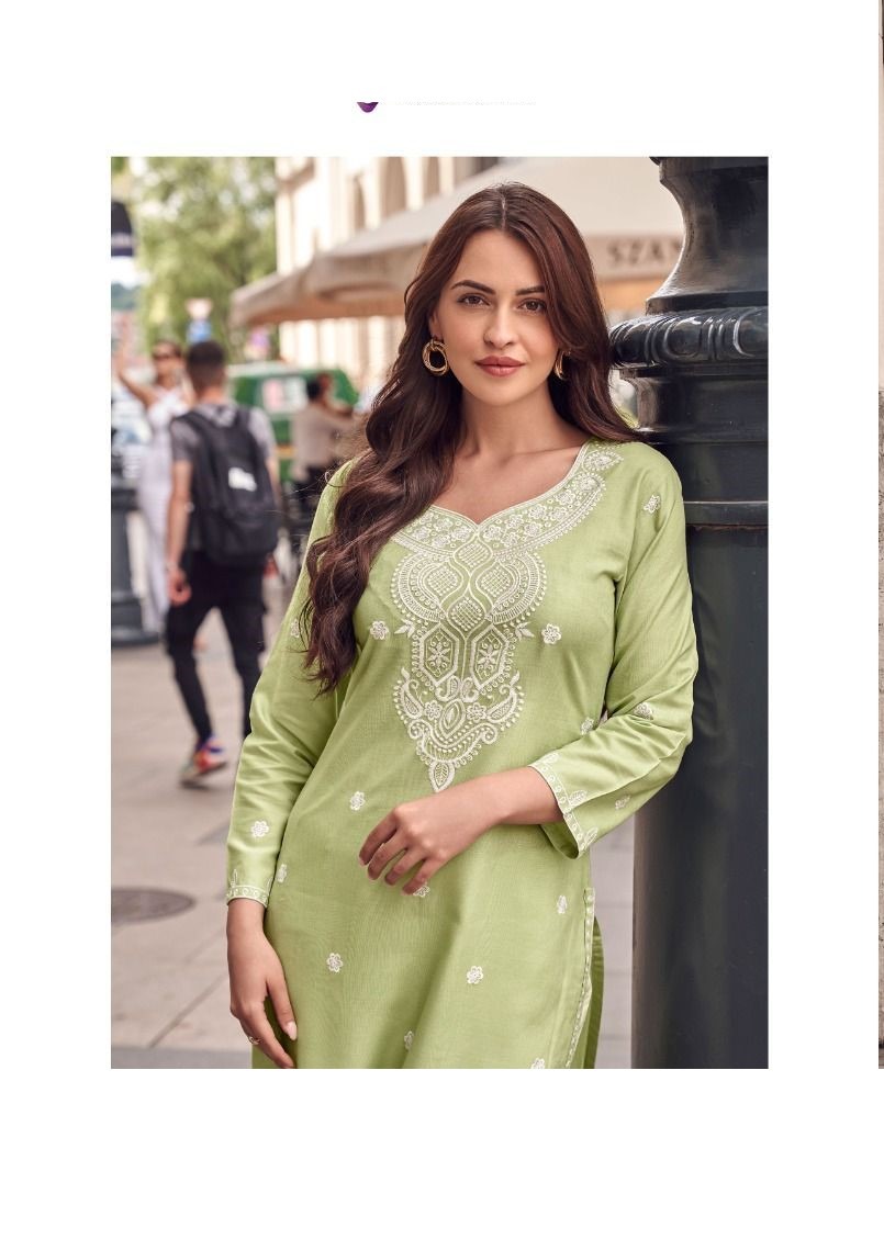 Stylish Lucknowi Kurta Set For Office And Casual Wear 1142