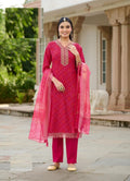 Traditional Look Bandhani & Leriya Print With Embroidery Salwar Suit 2001