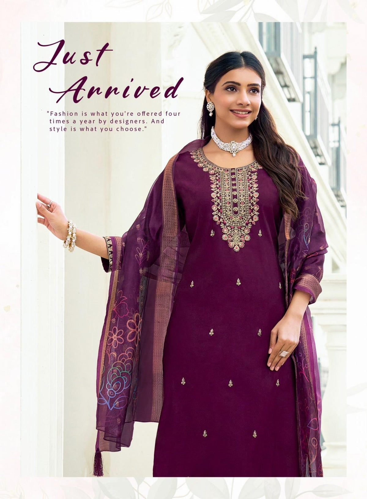 Plus Size Festive Wear Embroidered Straight Fit Kurta Set 1001