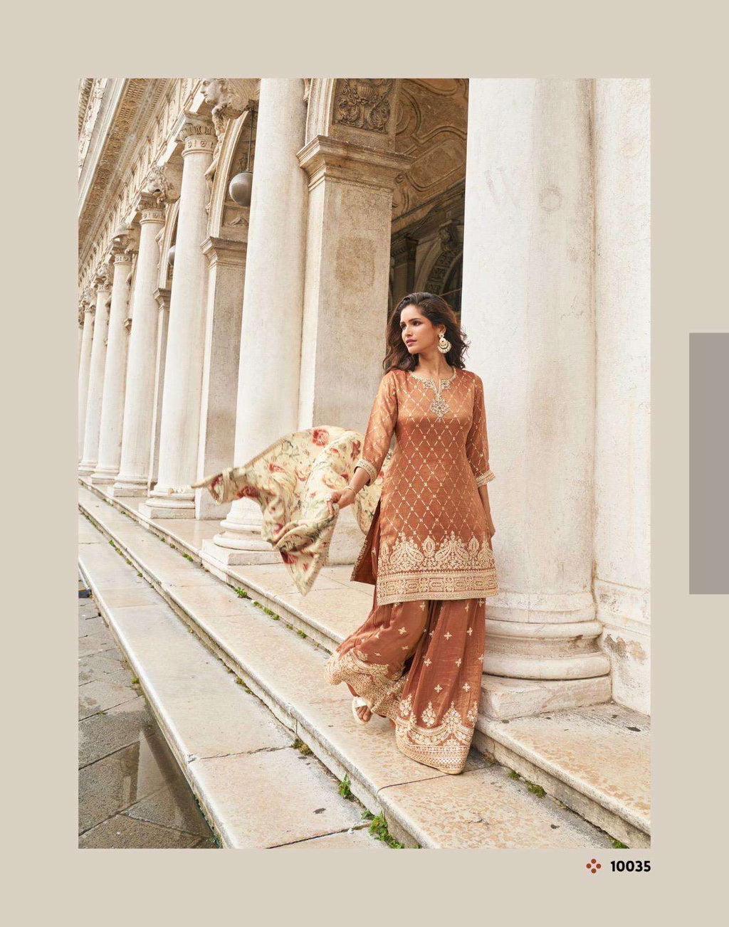 Wedding Collection Heavy Chinon Sharara Suit 10032