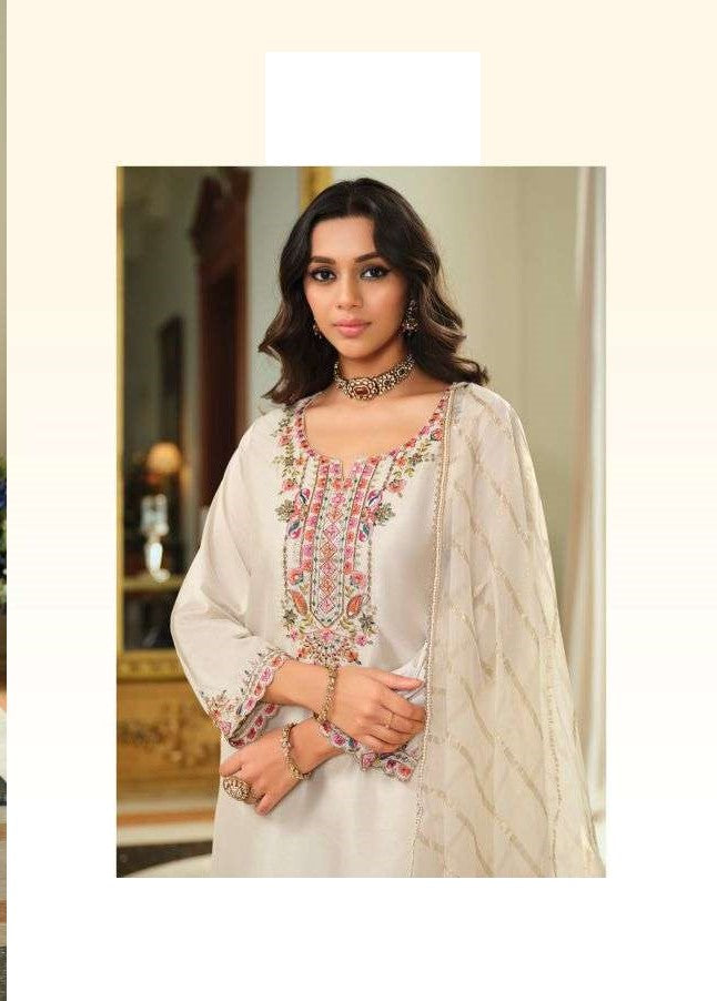 Shimmer Silk Hand Work Full Stitched Palazzo Suit 30401