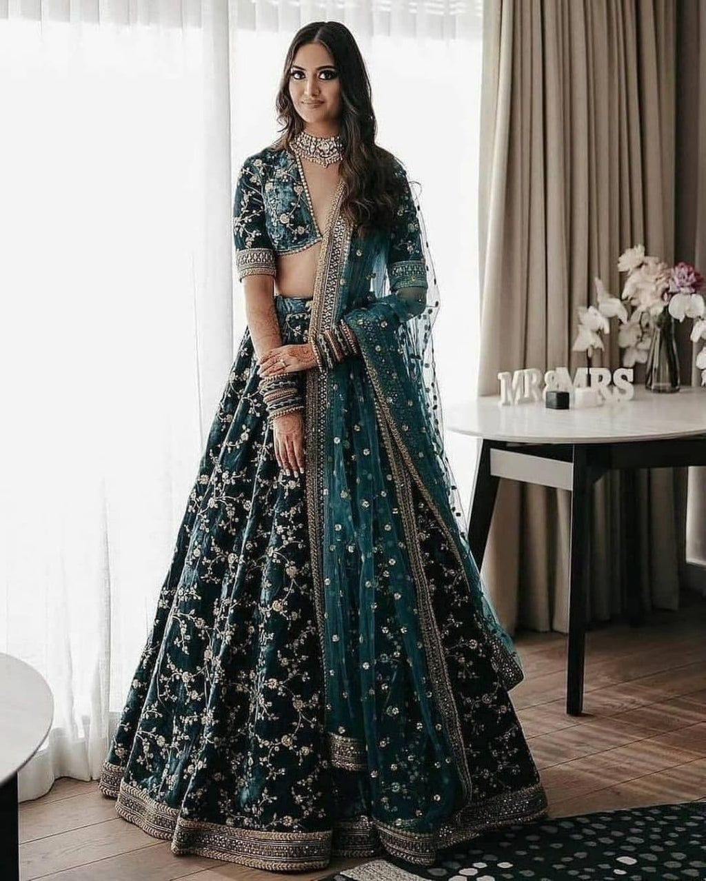 Pure Velvet Wedding Lehenga 243