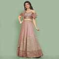Puff Sleeve Off Shoulder Indo-Western Lehenga 273