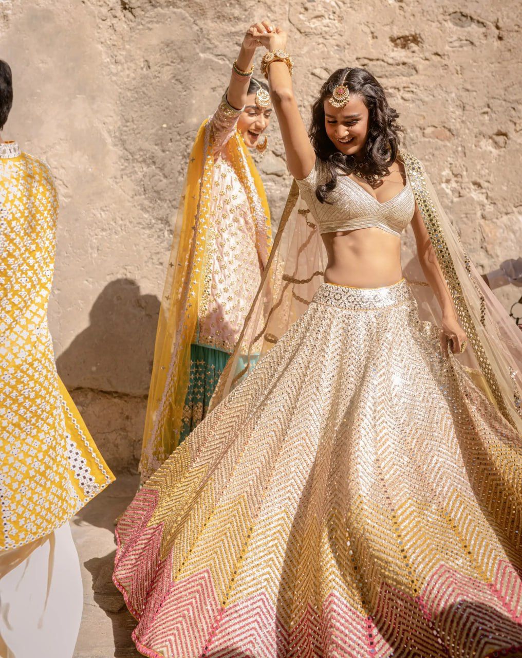 Light Cream Heavy Georgette Wedding Lehenga 317