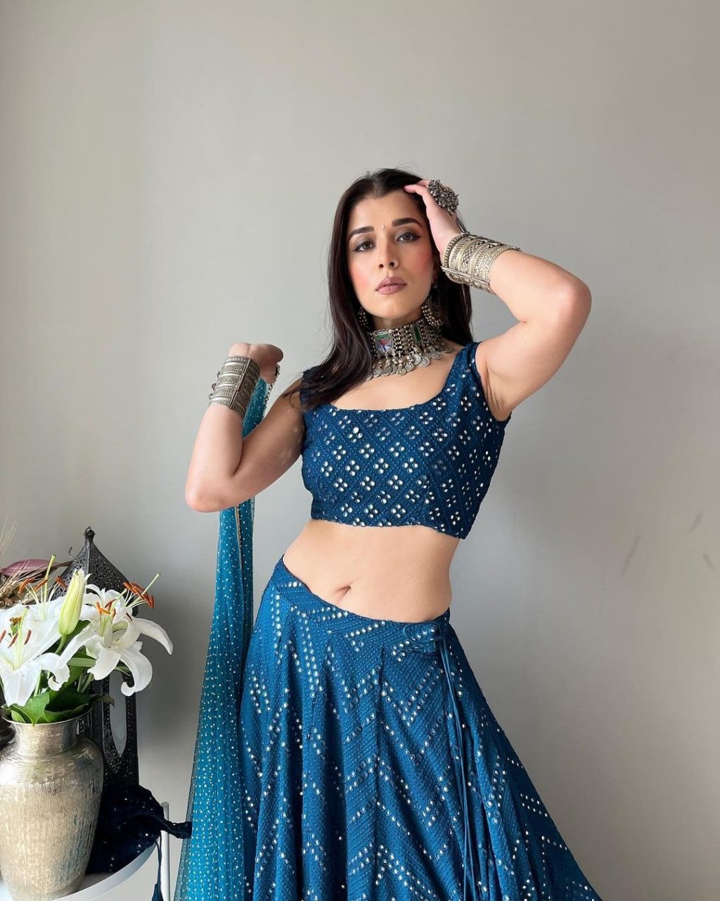 All Over Sequins Work Wedding Lehenga 323