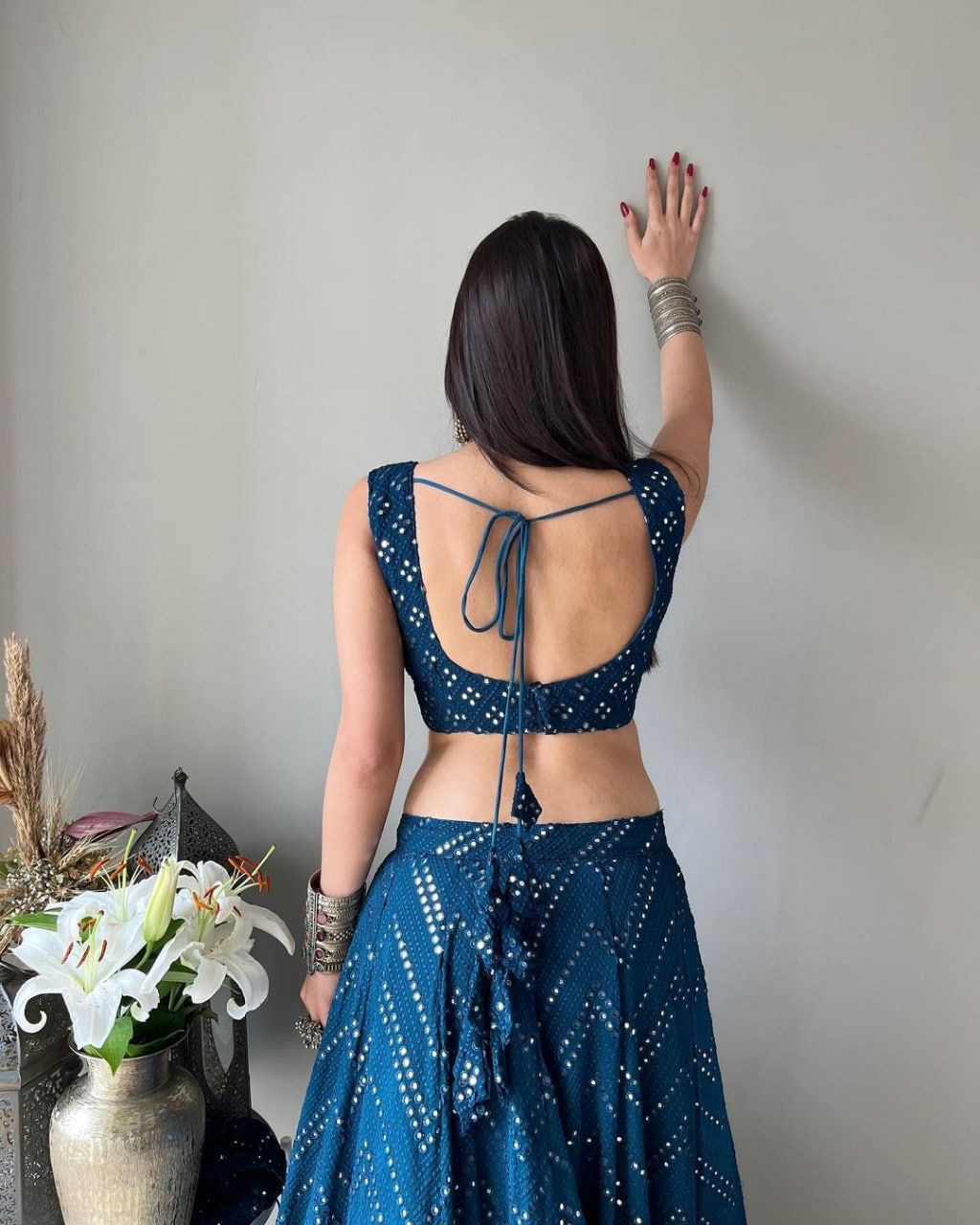 All Over Sequins Work Wedding Lehenga 323