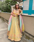 Heavy Silk Multicolor Wedding Lehenga V3-336