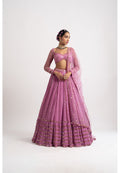 Lovely Lavender Heavy Sequins Work Wedding Lehenga 338A