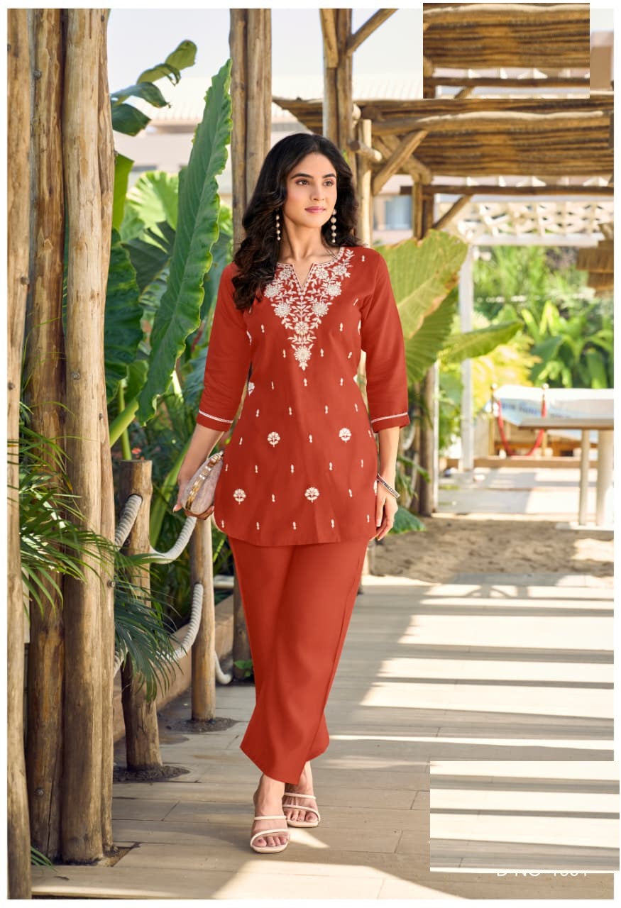 Casual Wear Viscose Silk Co-ord Set 1001