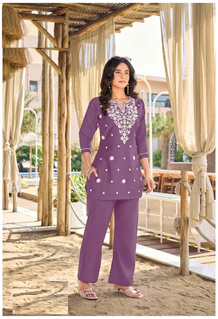 Casual Wear Viscose Silk Co-ord Set 1001