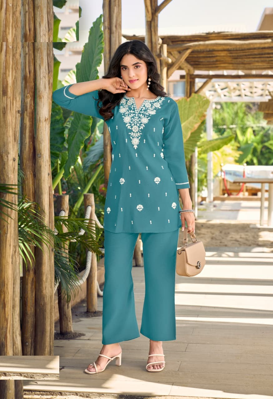 Casual Wear Viscose Silk Co-ord Set 1001