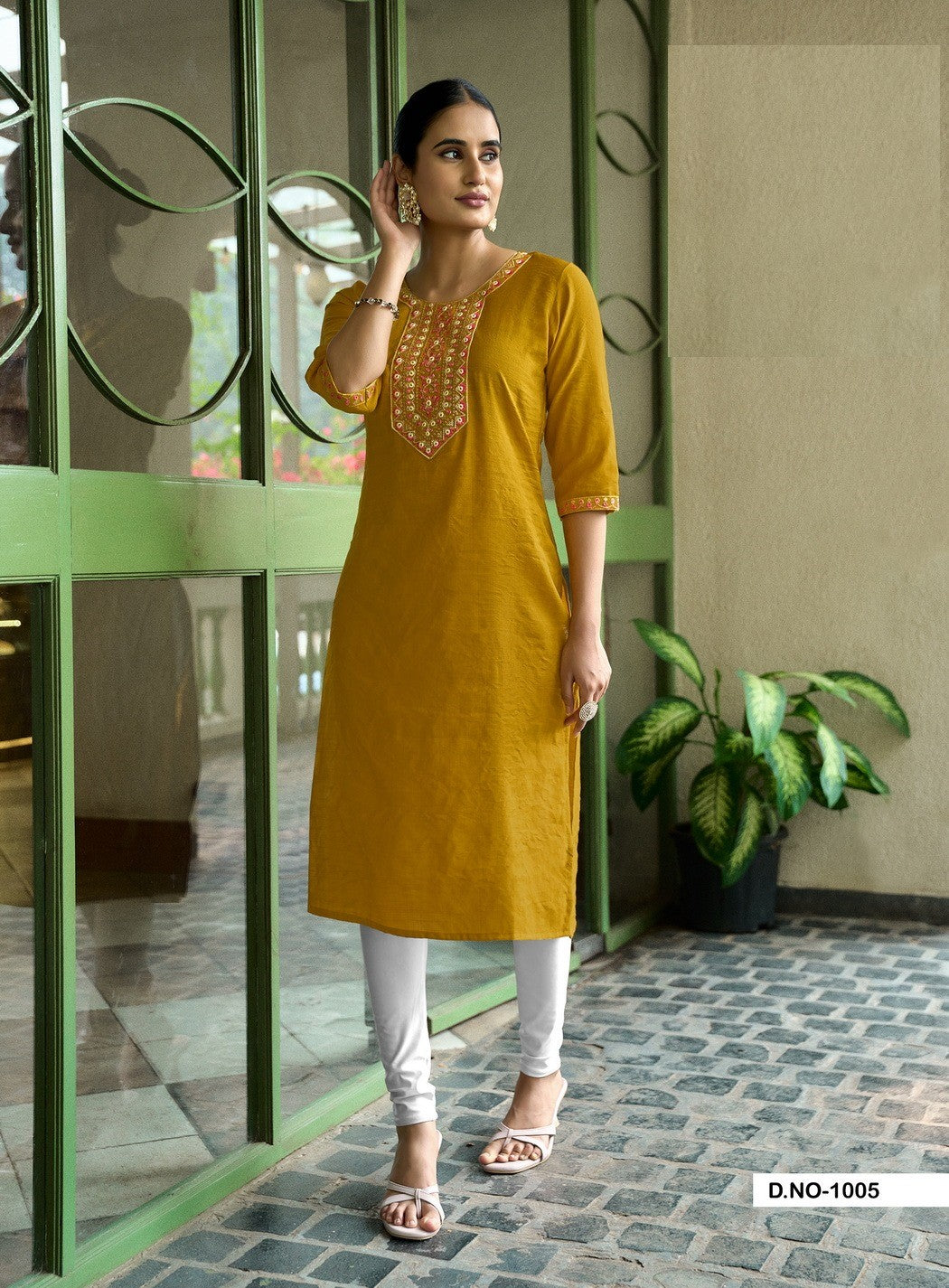 Casual Wear Vetican Silk Full Stitched Kurti 1001