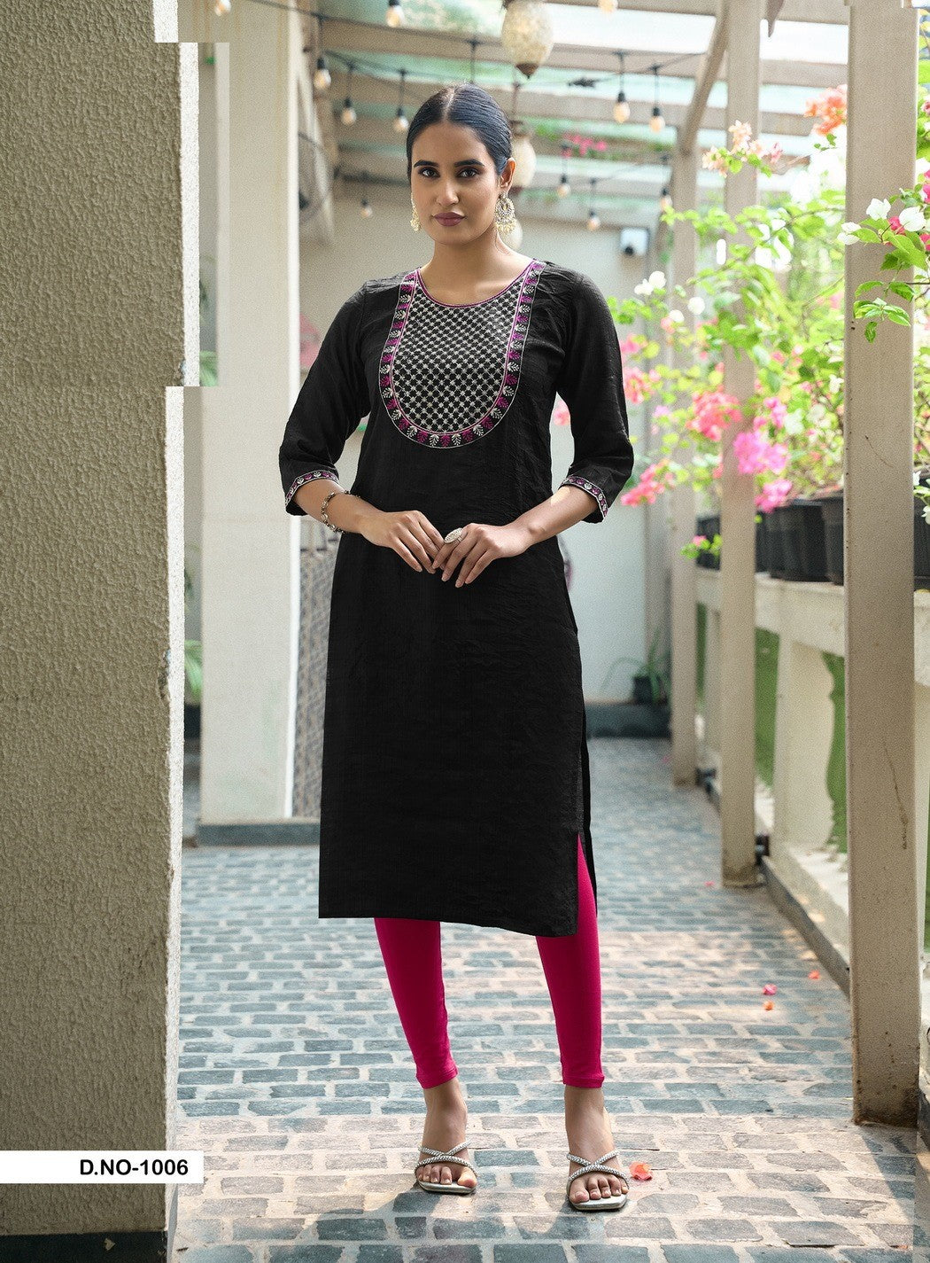 Casual Wear Vetican Silk Full Stitched Kurti 1001