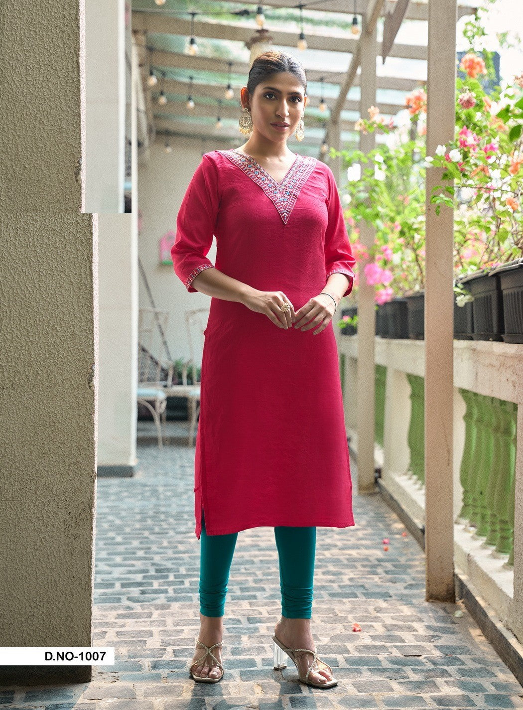 Casual Wear Vetican Silk Full Stitched Kurti 1001