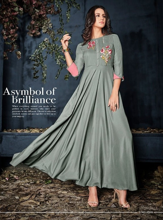 Long Anarkali Kurti 6005